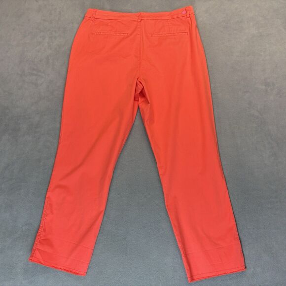 Lilly Pulitzer Womens Pants Size 12 Coral Montoya Chino Stretch Cotton Blend - Picture 5 of 12